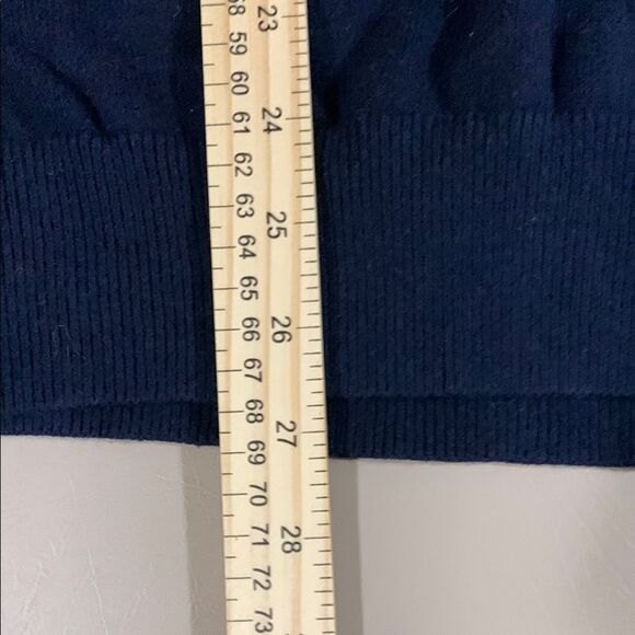 L.L. Bean Black Zip Up Sweater Size L Cotton/Cashmere Blend - Picture 5 of 6